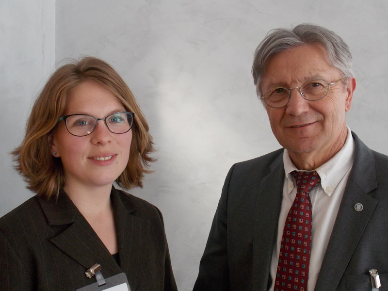 Die Organisatoren K. Wadepohl und Dr. G. Greif beim Semiar Tierärzte in der Forschung an der TiHo Hannover